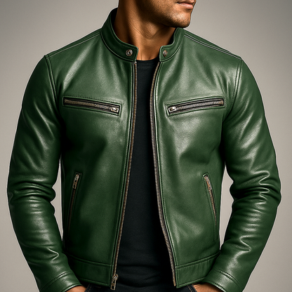 Teo - Chaqueta vintage de piel Marrón