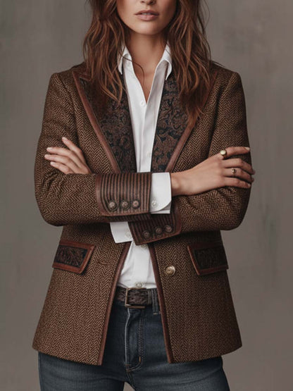 Gisela | Blazer con Estampado Chevrón