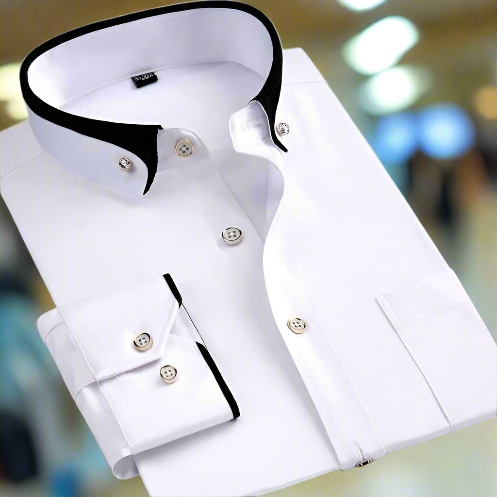 Camisa Clásica de Algodón de Manga Larga