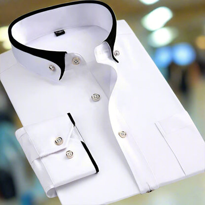 Camisa Clásica de Algodón de Manga Larga