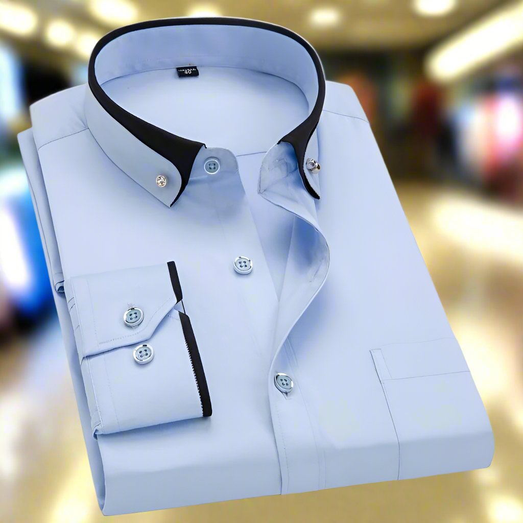 Camisa Clásica de Algodón de Manga Larga