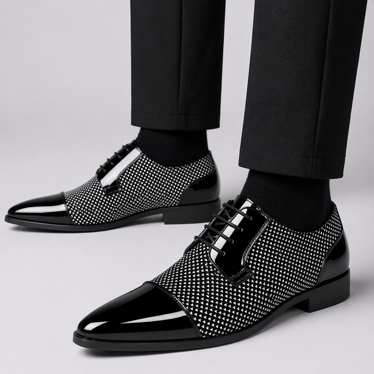 Zapatos Derby de Punta Charol