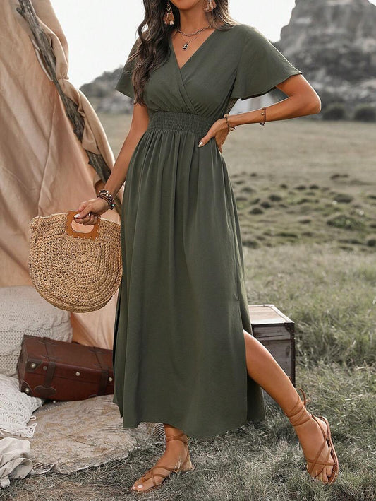 Odette | Vestido Maxi con Abertura Elegante