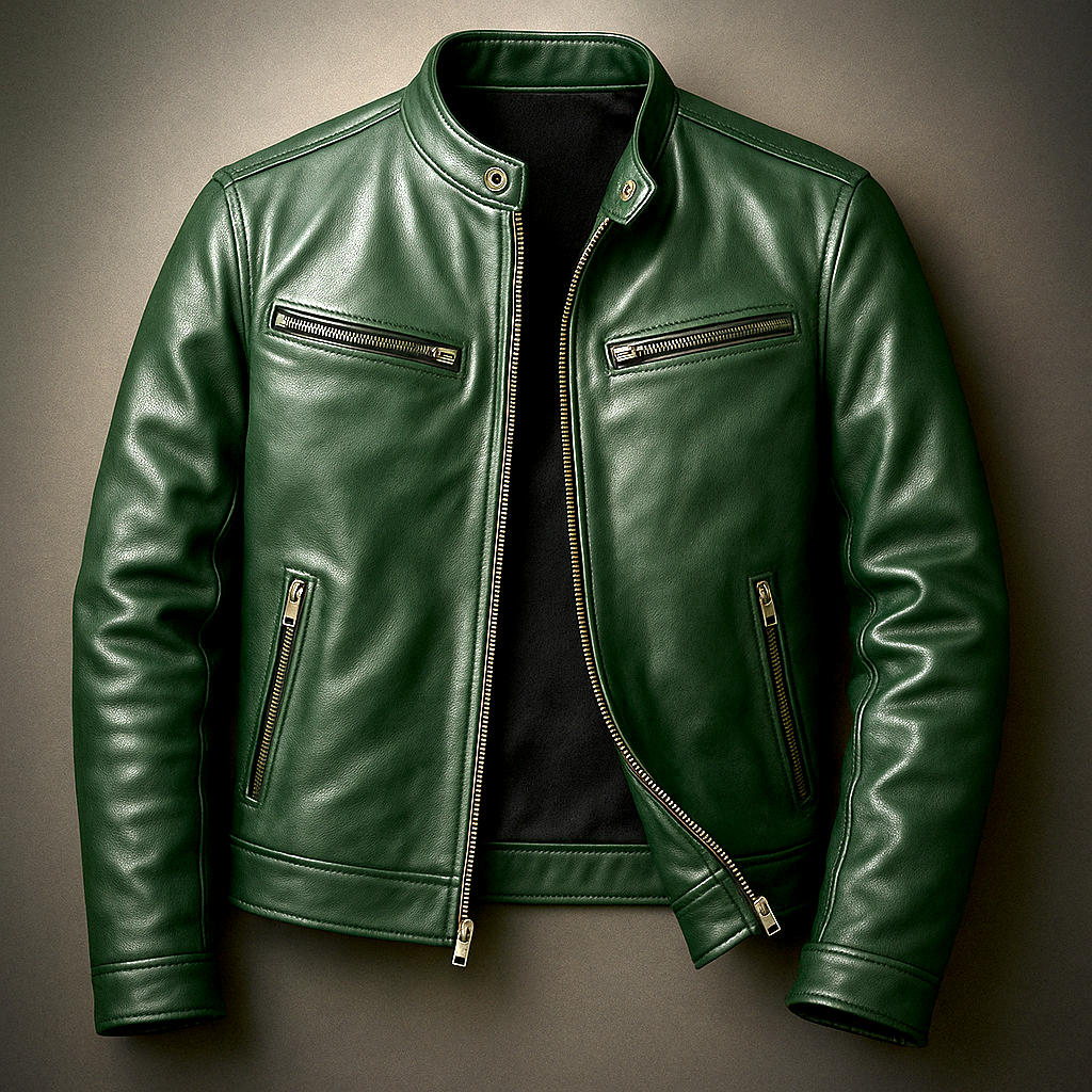 Teo - Chaqueta vintage de piel Marrón