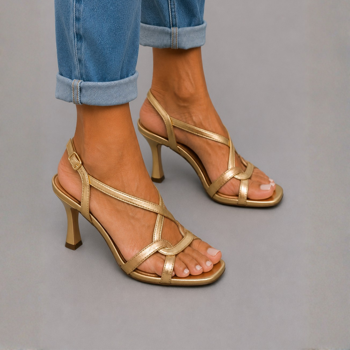 Soleil | Sandalias Doradas, Encanto Estival