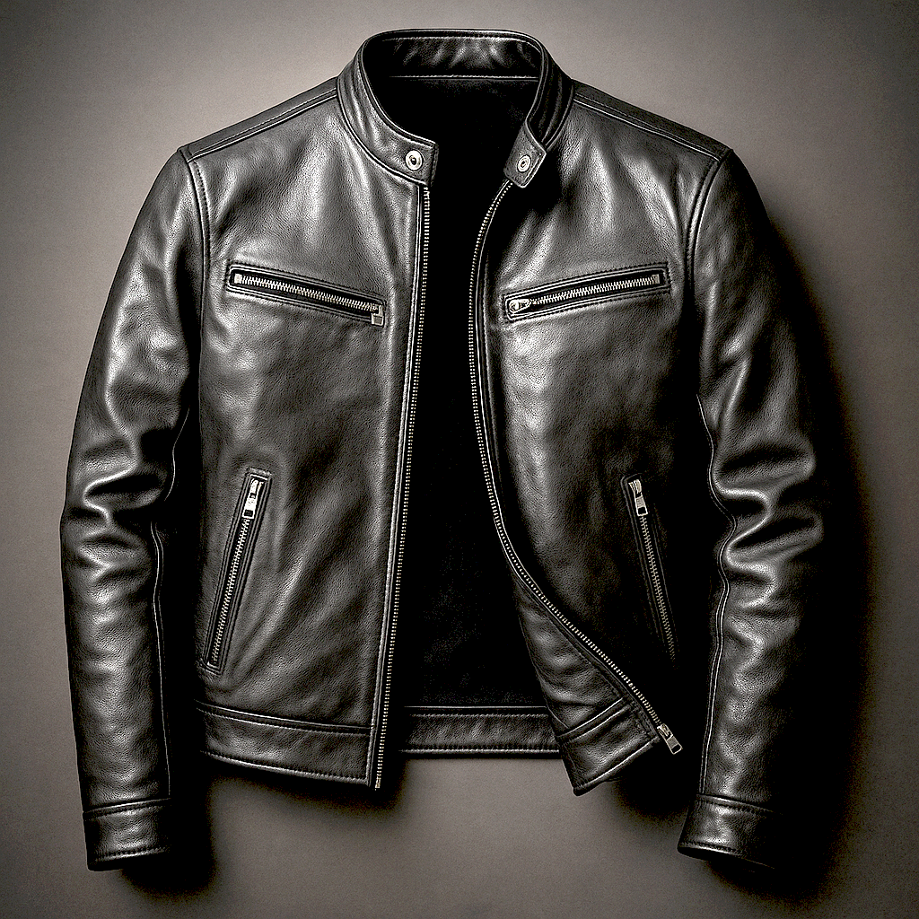 Teo - Chaqueta vintage de piel Marrón
