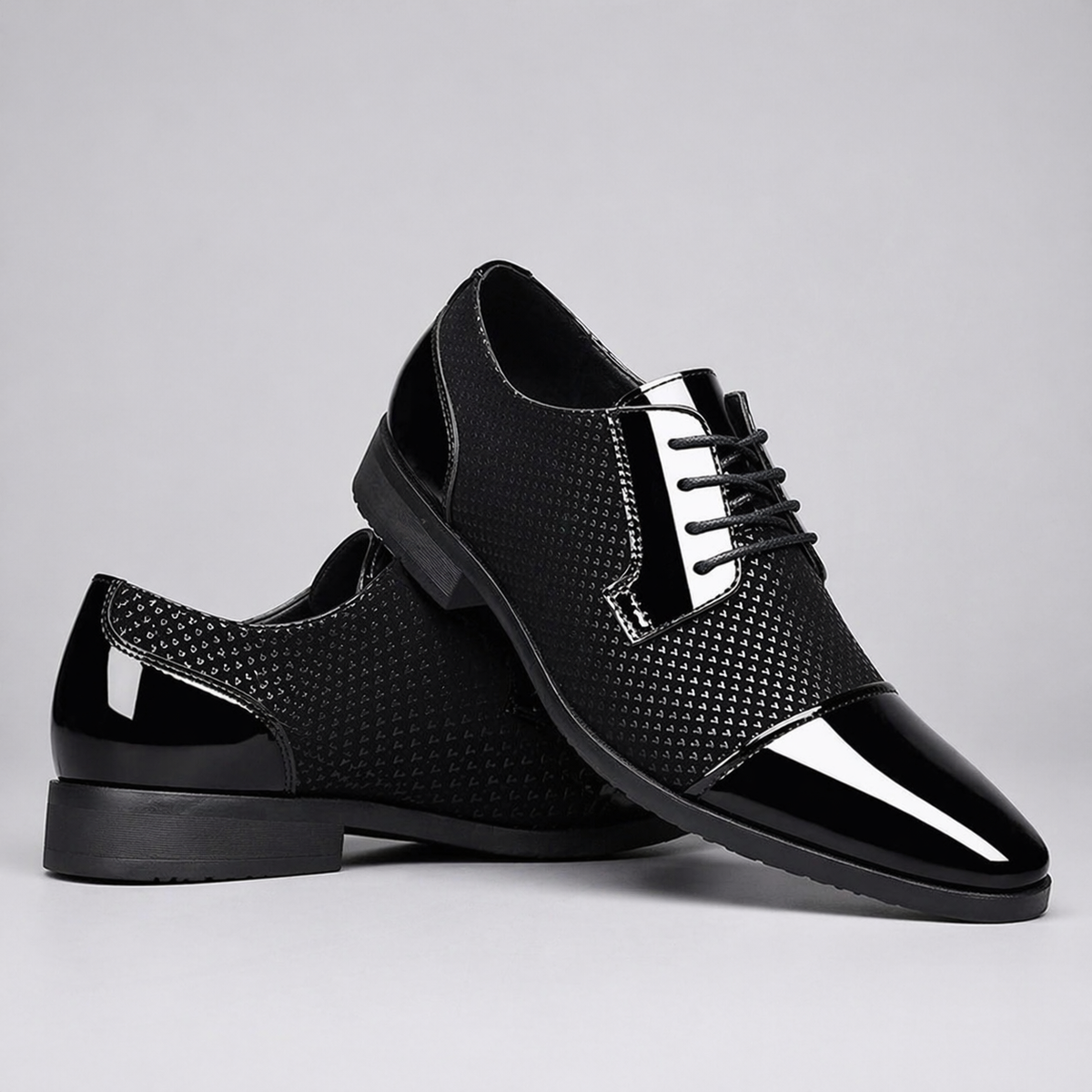 Zapatos Derby de Punta Charol