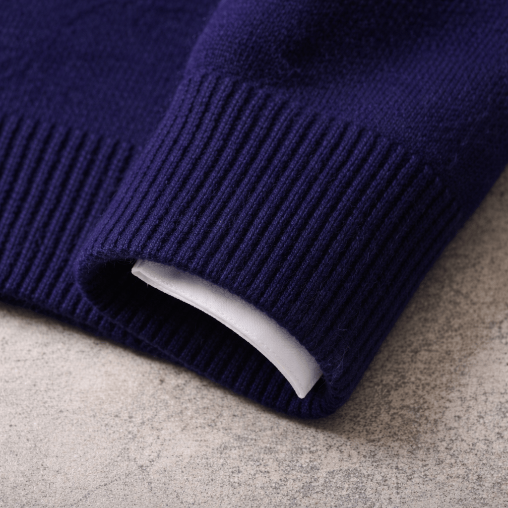 Jersey de Cuello Redondo de Cachemira y Merino