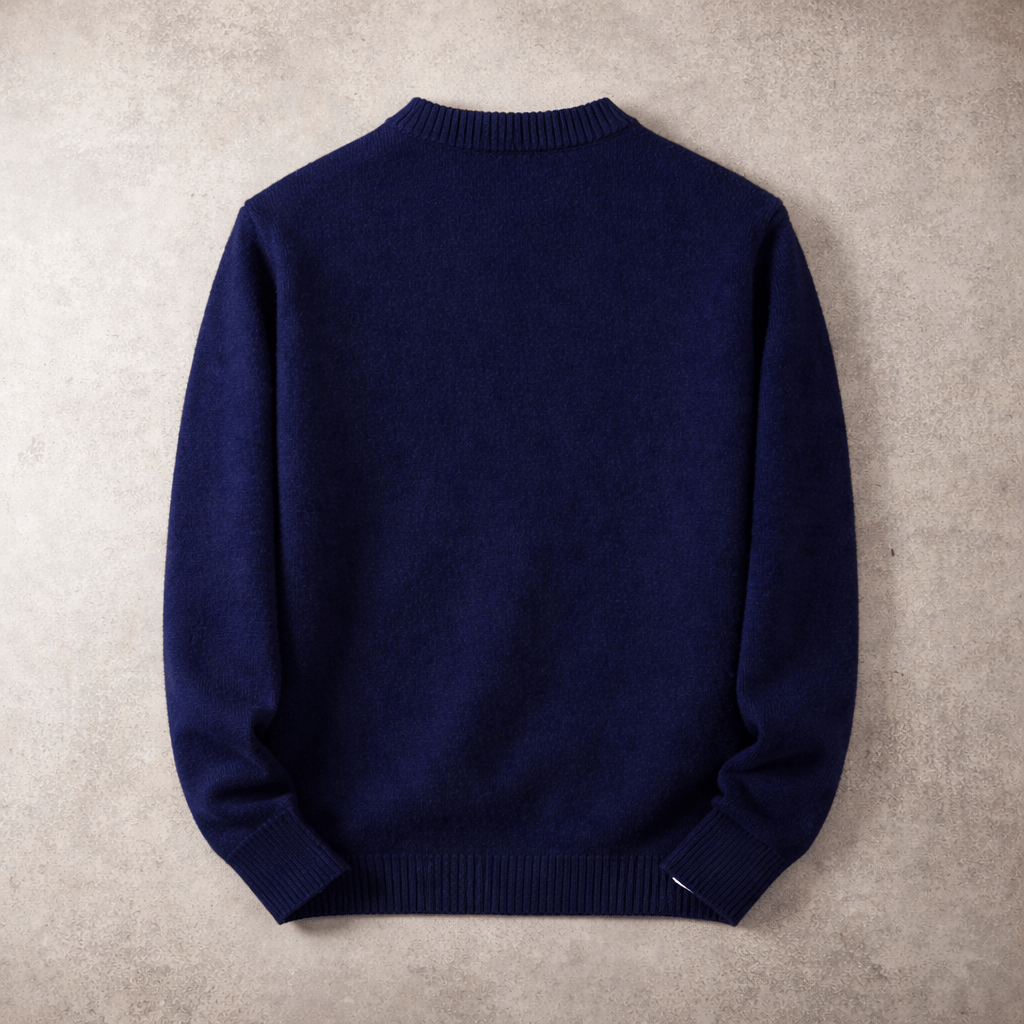 Jersey de Cuello Redondo de Cachemira y Merino