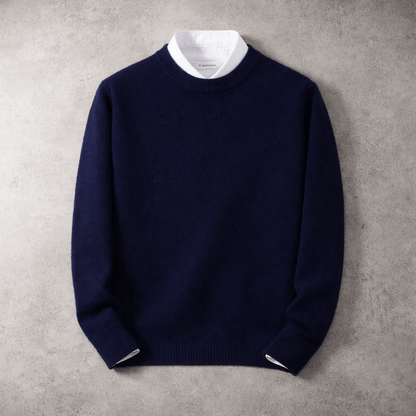 Jersey de Cuello Redondo de Cachemira y Merino