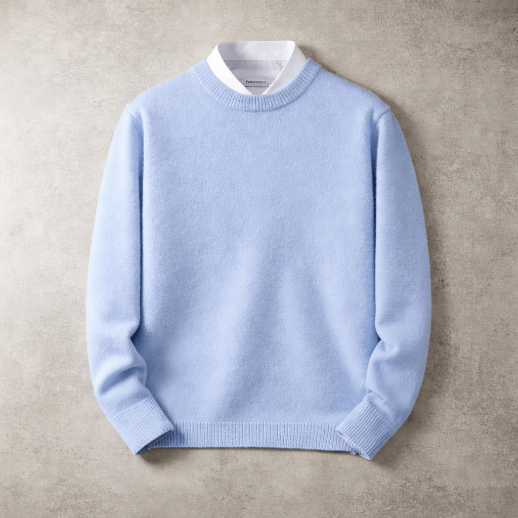 Jersey de Cuello Redondo de Cachemira y Merino