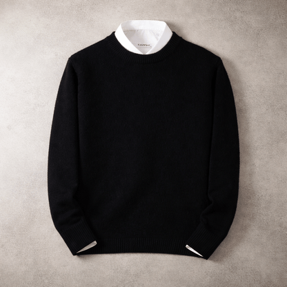Jersey de Cuello Redondo de Cachemira y Merino