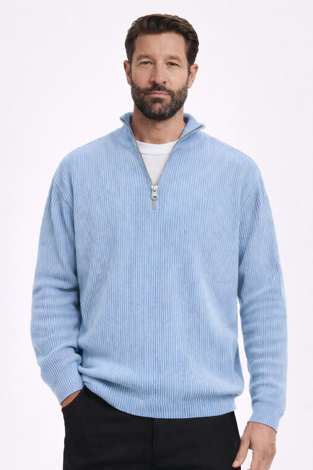 Jersey Moderno con Media Cremallera