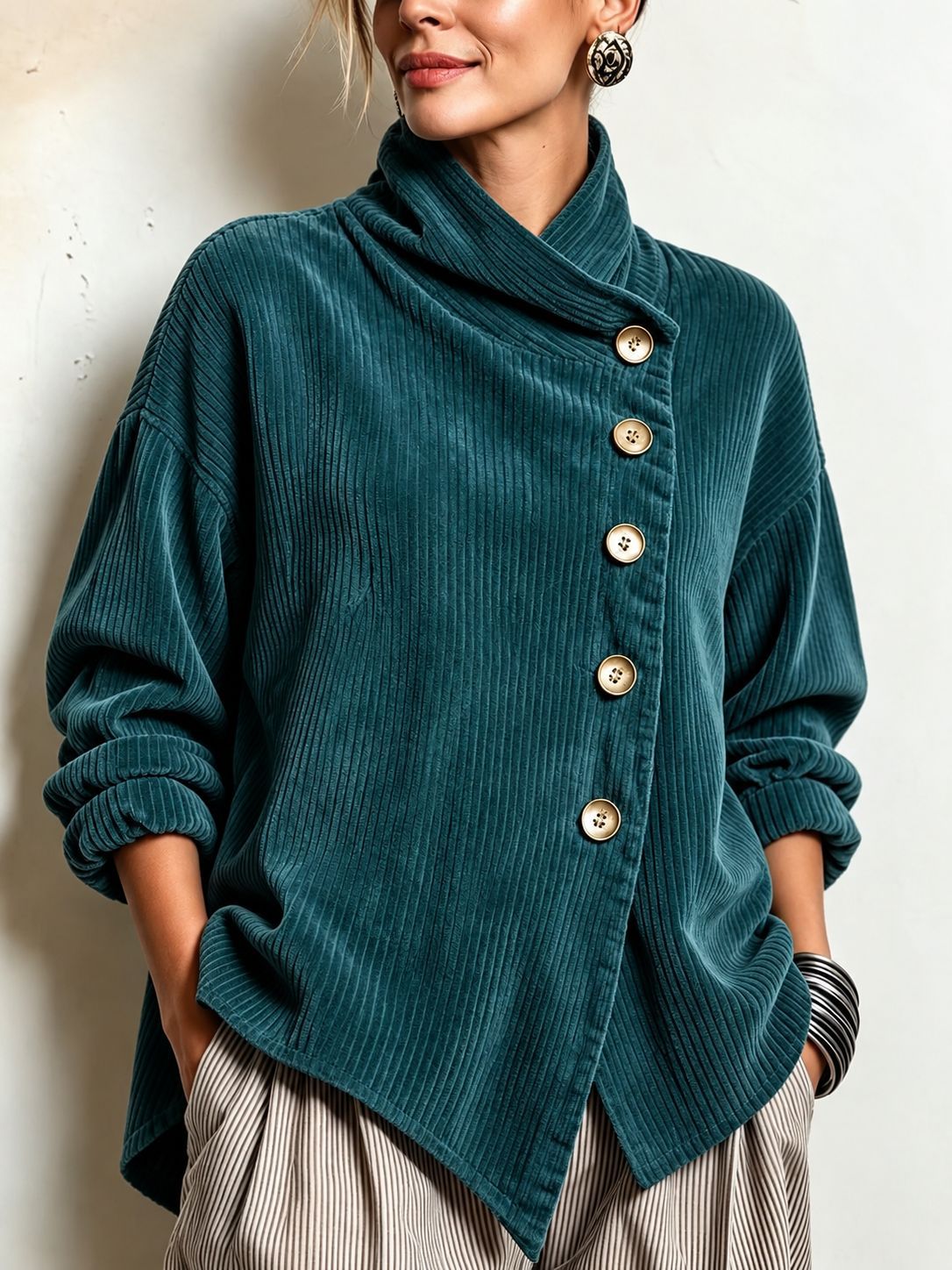 Capuchina | Jersey de pana con cuello alto