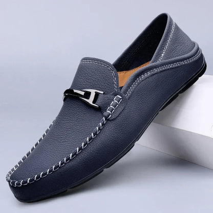Mocasines con Costuras en Contraste
