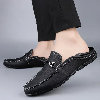 Mocasines con Costuras en Contraste