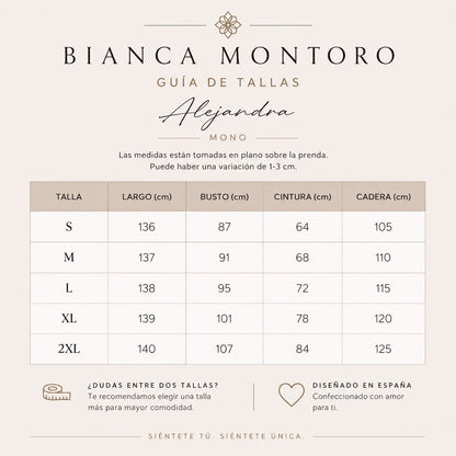 Alejandra | Mono color camel con cuello alto anudado y pernera ancha