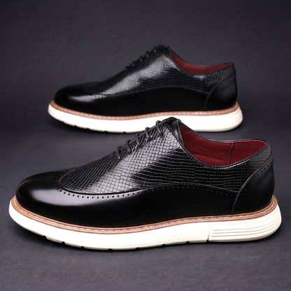 Zapatos Brogue Efecto Cocodrilo