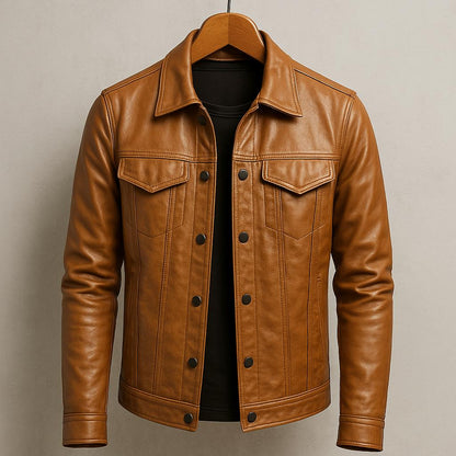Marco - Chaqueta de cuero Negro