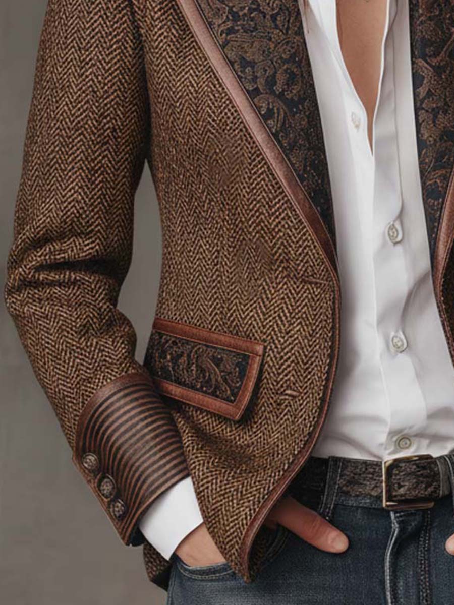 Gisela | Blazer con Estampado Chevrón