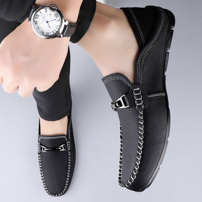 Mocasines con Costuras en Contraste