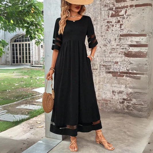 Cerelia | Vestido Midi Favorecedor que Estiliza el Vientre