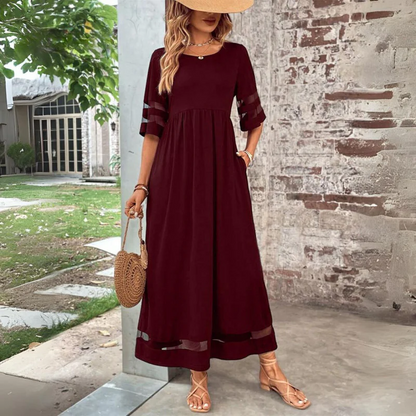 Cerelia | Vestido Midi Favorecedor que Estiliza el Vientre