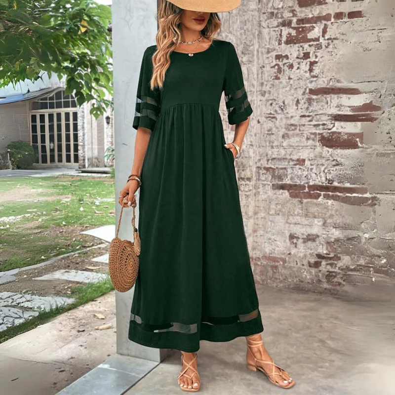 Cerelia | Vestido Midi Favorecedor que Estiliza el Vientre