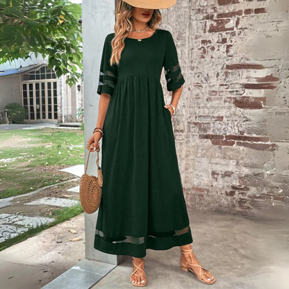 Cerelia | Vestido Midi Favorecedor que Estiliza el Vientre