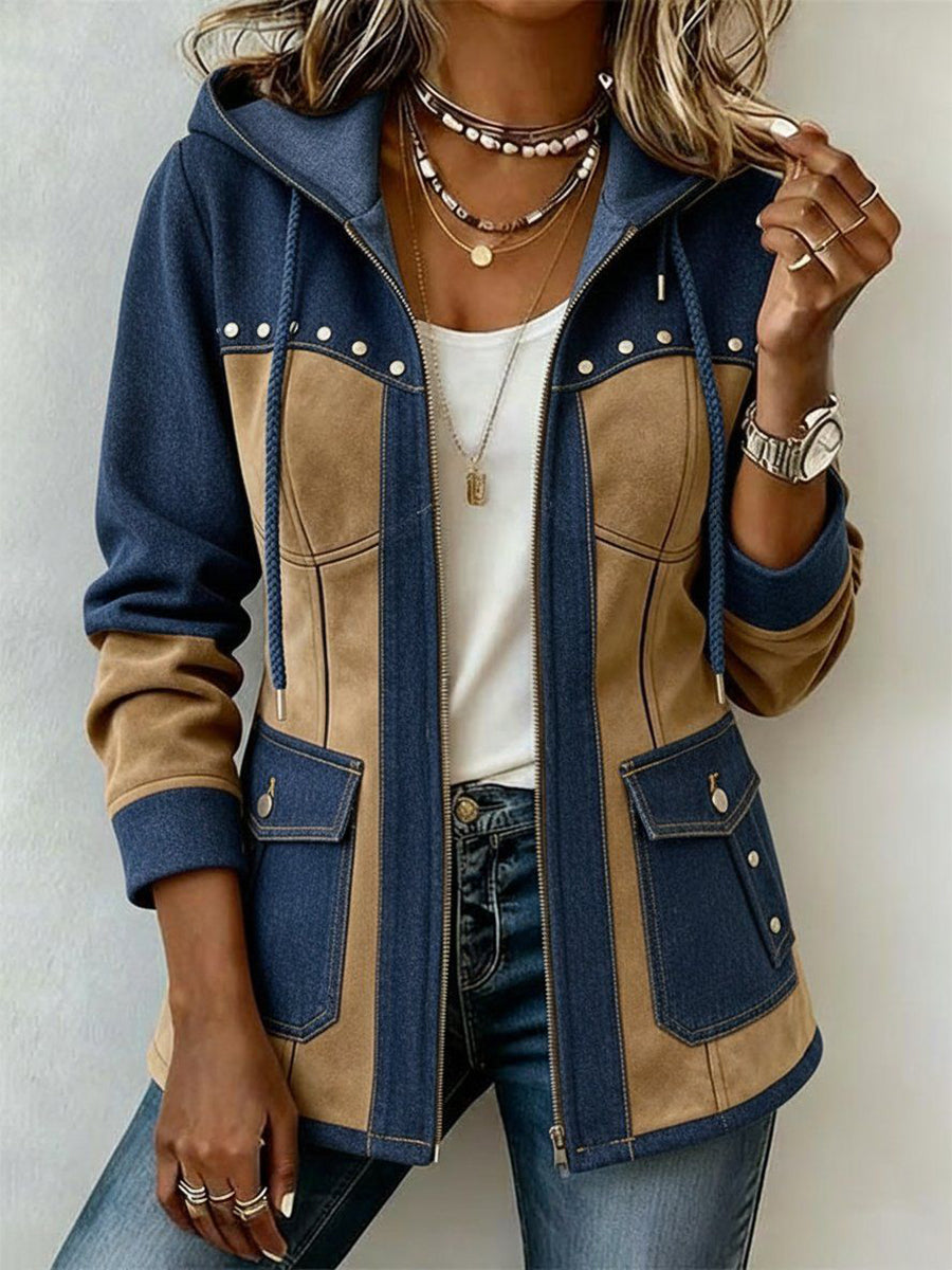Mariana | Chaqueta Patchwork con Capucha