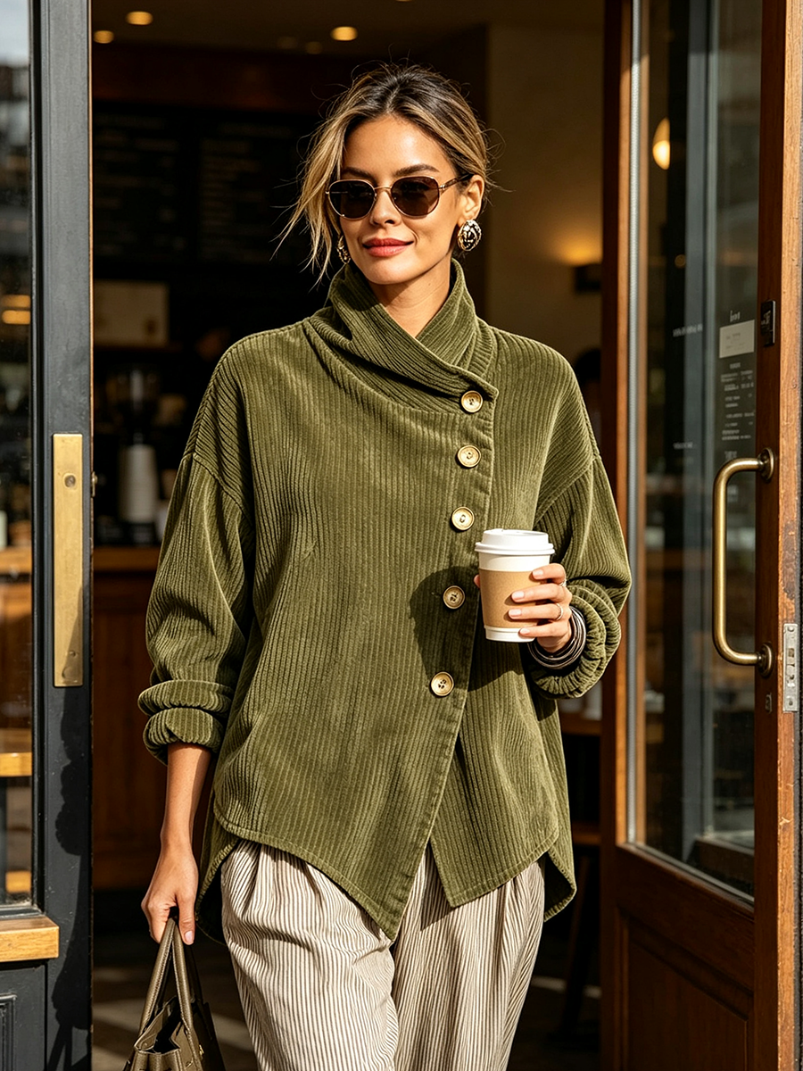 Capuchina | Jersey de pana con cuello alto